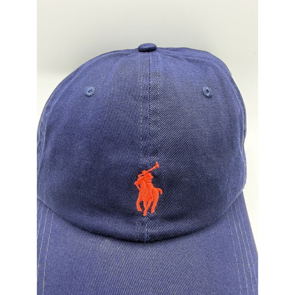Polo Ralph Lauren Chino Dad Hat Navy Red Pony Adjustable Golf Casual Cap NWOT - Picture 4 of 11